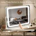 FENNIO Vanity Mirror with Lights 22''x17'' Makeup Mirror with Lights,Vanity Mirror Touch Screen with 3-Color Lighting,Dimmable,for Vanity Desk Tabletop