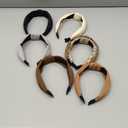 Funtopia Headbands for Women, 9pcs Fashion Knotted Headband Leopard Print Knot Hairband, Cute Wide Headbands for Women Girls Hair Accessories Set(Brown Black White) (Multicolor)