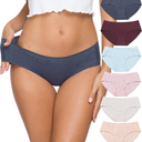 Wealurre Cotton Bikini Women's Breathable Panties Seamless Comfort Underwear, L