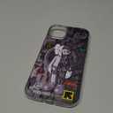 Cool Anime Black for Boys Case for iPhone 14 Plus/15 Plus Phone Case with Trendy Robot Cartoon Design, Street Artworkn IMD Laser Shockproof Silicone Protective Cell Back Cover
