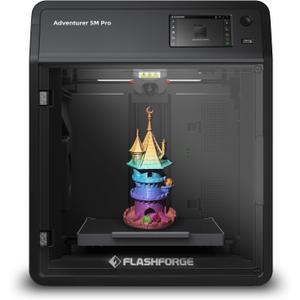 FLASHFORGE Adventurer 5M Pro 3D Printer with 1 Click Auto Printing System, 600mm/s High-Speed, Quick Detachable 280C Nozzle, Core XY All-Metal Structure, Multi-Functional 220x220x220mm 3D Printer