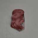 Pastel Bob Wigs with Bangs for Women Loose Wavy Wig Pastel Wavy Shoulder Length Bob Synthetic Cosplay Wig for Girl Colorful Costume Wigs (Pink)