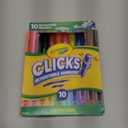 Crayola Clicks Retractable Tip Markers (10ct), Stocking Stuffers for Kids & Toddlers, Cone Tip Washable Art Marker Set, Coloring Book Supplies, No Dry, 3+ (Classics)