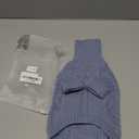 Queenmore Small Dog Pullover Sweater, Cold Weather Cable Knitwear, Classic Turtleneck Thick Warm Clothes for Chihuahua, Bulldog, Dachshund, Pug, Yorkie (Grey, Small)