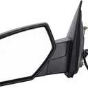 Side View Mirror Replacement Fit for 2014-2017 for Chevy Silverado 1500 for GMC Sierra 1500 Black Power Adjustment Heated Manual Folding Door Driver Side Mirror, Large
