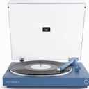 Victrola Fully Automatic Bluetooth Turntable w Audio Technica ATN3600L Cartridge, Automatic Repeat Function, 2-Speed Vinyl Record Player, Wireless Bluetooth Streaming, Preamp & Aluminum Platter Blue