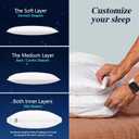Nuzzle Pillows Queen Size Set of 2 Adjustable Pillows, Luxury Hotel Collection Bed Pillows Best Adjust Height Soft Firm Pillows for Back, Stomach and Side Sleepers