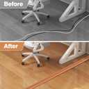 CrocSee 4ft Self-Adhesive Floor Cord Cover for Wires, Low Profile Cord Hider Cable Management, Trimmable PVC Cord Protector - Cord Cavity = 0.47" (W) x 0.29" (H) - Wood Brown