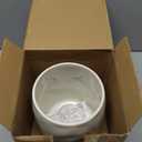 DOWAN Utensil Holder, 6.5 Large Utensil Holder for Kitchen Counter, Ceramic Utensil Crock with Table-Protection Cork Mat, Utensil Organizer Caddy for Tongs, Spoons (White & Blue)