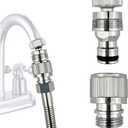 Dishwasher,washer Snap Coupling Adapter,shower hose, garden hose(3/4GHT) quick connection, for Bathroom/kitchen,sink to hose adapter Faucet Hose, Sink Quick-fit Attachment (Quick-Connect)