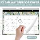 2 x Lbylyhxc 2026 Desk Calendar, 18-Month Calendar Runs from Jan. 2026 to Jun. 2027, Large 17" x 12" Desktop/Wall Monthly Calendar for Home, School or Office (Vintage Flowers Desk Calendar)