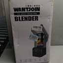 WantJoin Professional Commercial Blender With Shield Quiet Sound Enclosure 2200W Industries Strong and Quiet Professional-Grade Power, Self-Cleaning, Black