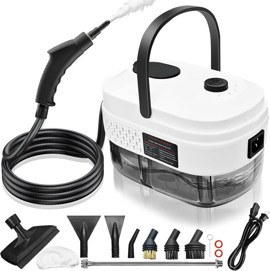 Handheld Steam Cleaner,2500W High Pressure Steam Cleaner with 11 pcs Accessories,Portable Steam Cleaner for Home,Car Detailing,Furniture,Kitchen,Grout,Floor,Tile