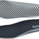 Knixmax Men's Sport Shoe Insoles, Comfort Thin Cushioning Orthotic Sneaker Inserts for Man, Breathable Running Innersoles Replacement Boot Liners Black EU 44