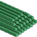 Garden Stakes 36 Inches Sturdy Green Plant Sticks 25 Pack, Metal Tomato Stakes Support, Yard Plant Support Cage for Potted Plants, Tomatoes, Trees, Cucumber, Fences, Beans (36 inch)