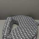 My Brest Friend Original Nursing Pillow Enhanced Ergonomics Essential Breastfeeding Pillow Support For Mom & Baby W/ Convenient Side Pocket, Double Straps & slipcover, Midnight Poppy