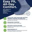 Pembrook Bamboo Viscose Diabetic Socks for Women & Men - 6 Pairs Ankle Socks for Swollen Feet | Neuropathy Socks (Large, Blues & Neutrals Pack - 6 Pairs)