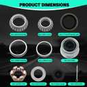 2 Sets 3500lb Trailer Bearing Kit L68149 L44649 Trailer Axle Kit,Boat Trailer Bearing Kit 171255TB Seal Fits for 1-3/8'' to 1-1/16'' Trailer Wheel Bearings 1.98" Dust Caps and Rubber Plugs Cotter Pins