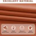 DONREN Short Curtains Burnt Orange Half Window Curtains Privacy Curtain Tiers for Windows, Energy Saving Drapes for Bathroom Shades, Wide 34 x Long 38 inches per Panel,Set of 2