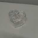 Cotton Round HolderCotton Ball Pharmacy: Lead-Free Glass Q-Tip Holder For Bathroom & Kitchen - Candy Box With Bow Lid For Easy Access - Stylish Storage Solution For Girls