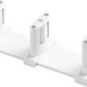 Sliding Closet Door Floor Roller Guide - Adjustable Width 3-Roller Design - Easy Install! (White) | Grovers Home Solutions