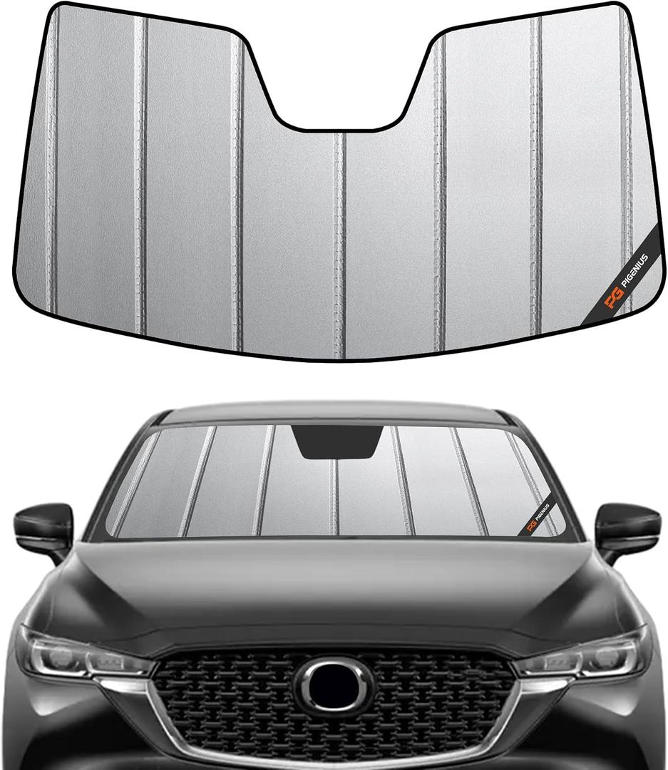 Pigenius Windshield Sunshade for Mazda CX-5 2017-2025 Front Window Sun Shade - Safeguard