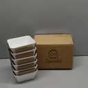 Porcelain Cereal Bowls, 16 oz Square Serving Bowls Set, 5 Inch White Ceramic Bowls for Salad, Soup, Snack, Dessert and Marmalade, Dishwasher & Microwave Safe, Set of 6