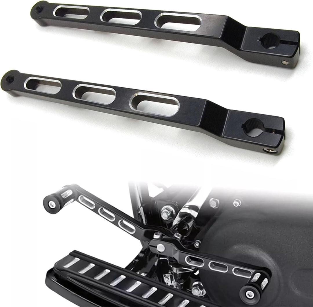 Motorcycle 9.84'' Extended Heel-Toe Shifter Lever for Harley 1986-later FL Softail, 1988-later Touring Road Glide Electra Glide Road King and 2008- Later Trike (Black 1)