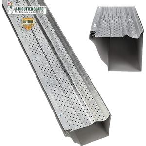 A-M Gutter Guard - Heavy Duty Lifetime Quality Aluminum Leaf & Debris Protection for 5-inch and 6-inch (6 Inch-200 Feet, Mill Finish) - Made in The USA