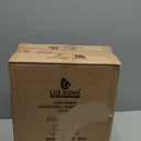 LUE BONA Adjustable Vanity Stool, 360Swivel Vanity Chair for Makeup Room, Black Stool Chair for Vanity, Small Faux Leather Vanity Stools for Bathroom, Living Room