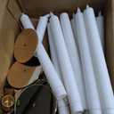 30 Pcs Gold Candlestick Holders with Flameless LED Candles Bulk Includes 15 Metal Candle Holders and 15 Ivory Battery Operated Candles for Wedding Table Centerpieces Home Decor