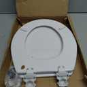 BEMIS 500EC 390 Toilet Seat with Easy Clean & Change Hinges, 1 Pack Round, Cotton White