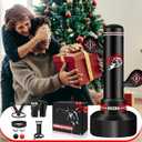 Upgraded Heavy Freestanding Punching Bag for Adults Teens, 70 Standing Punching Bag Kicking Bag Heavy Bag, Women Men Kickboxing Bags for Training MMA Fitness Home Gym