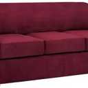 H.VERSAILTEX 4 Piece Stretch Sofa Covers for 3 Cushion Couch Covers for Living Room Furniture Slipcovers (Base Cover Plus 3 Seat Cushion Covers) Upgraded Thicker Jacquard Fabric (Sofa, Burgundy)