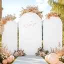 White and Pink Arch Backdrop Cover Set of 3 Pink White Arch Covers 6FT 6.6FT 7.2FT Bridal Baby Shower Birthday Party Wedding Photo Arch Backdrop Stand Cover Spandex Stretchy