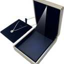 2Pcs LED Pendant Necklace Box Stud Earring Jewelry Gift Box Diamond Jewelry Display Case for Proposal Valentine's Day Wedding Anniversary Birthday (Gold)