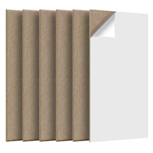 Tao.space Large Acoustic Self-adhesive Panels, 47.2" X 23.6" X 0.4" Acoustic Wall Panels 6-pack Soundproof Panels High Density Panels Acoustic Treatment for Recording Studio, Office,Camel