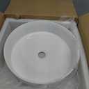KES Vessel Sink, Bowl Sinks for Bathrooms 16 Inch & Bathroom Sink Drain Without Overflow, BVS121+S2008D-BK