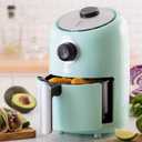Dash Compact Air Fryer - Healthy Cooking with Auto Shut-Off Feature, Adjustable Temperature Control & Nonstick Fry Basket - Has AirCrisp Technology - 2 Quart - Aqua, 2qt