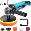 Seesii Car Buffer Polisher 1600W, 7"/6" Variable Speed 2056-3600 RPM Rotary Polisher with Copper Motor & Detachable Handles, Ideal for DIY Detailers, Auto Detailing Hobbyists, Scratch Removal & Waxing