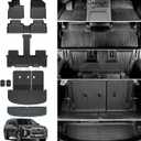 Floor Mats for 2020-2025 Hyundai Palisade, Trunk Mat with Seat Back Cover and Lower Cargo Mat TPE All Weather Protector for 2025 Hyundai Palisade Calligraphy Accessories (Floor Mats Full Set)