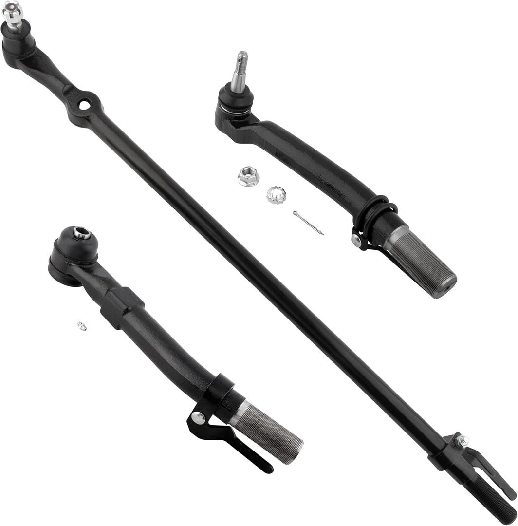 BOXI 3pcs Front Drag Link and Outer Tie Rod End Links Fit for Ford F-250 Super Duty 2005-2016 4WD / for Ford F-350 Super Duty 2005-2016 4WD | DS80749 ES80754 ES80755