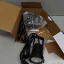 LED Landscape Spotlight Outdoor,IP65 Waterproof Garden Spotlights,5W AC 120V Yard Flood Light,Metal Ground Stake Lawn Lights,6500K LED Spotlight with 1.5M UL-Listed Cord and 3-Plug (2 Packs)