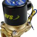 HFS(R) Electric Solenoid Valve Copper Normally Closed for Water Air Gas (12V DC 3/4IN NPT)
