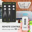 RVMATE 14x14 RV Roof Vent Fan, 12V Remote Control Reversible Exhaust Fan with 6" Blades, White RV Vent for Camper Enclosed Trailer Roof Vent