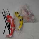 Suzile 4 Pack 14 Inch Garden Statues Koi Fish Decor Outdoors Fish Statue for Pond Decor Japanese Garden Sculpture for Lawn Art Home