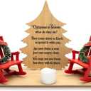 Christmas in Heaven Decoration Gift Christmas Memorial Candle Holders Rocking Chair Ornament Save A Seat Memorial Gift Xmas Decor