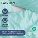 Duvet Cover King Size Set - Extra Soft King Duvet Cover 104" x 90" with 2 Pillow Shams - Hotel Luxury, Easy Care & Fade Free w/ Zipper Closures & Ties - All Season, Comfy, Cozy & Breathable (Spa Blue)