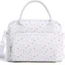 2 x MAMONA Lunch Bag for Women Men Large Capacity Reusable Lunch Box Corduroy Insulated Cooler Tote Bags for Office Picnic