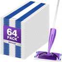 UNIMADE 64 Count Mop Pad Refill Compatible with Swiffer WetJet, Disposable Multi-Layers Mopping Pads for All Hard Surface, Especially Hardwood Floor, Super Absorbent Spray Mopping Pad Refills